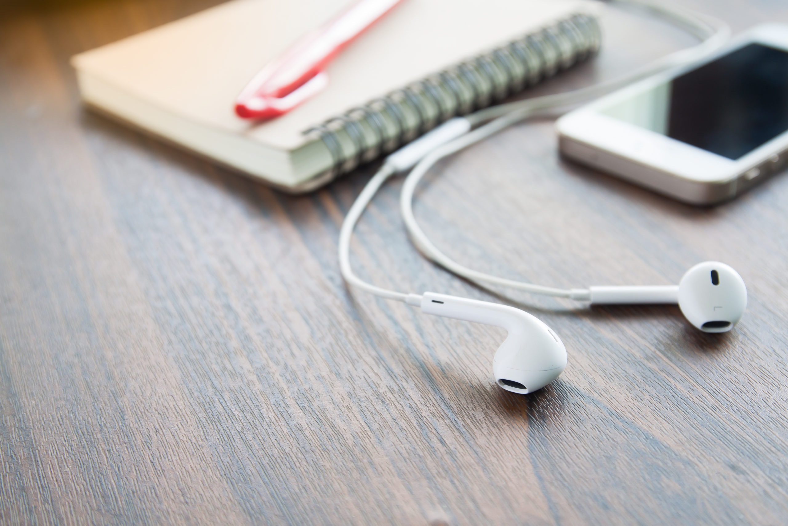 Earphones on Table